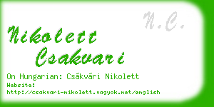 nikolett csakvari business card